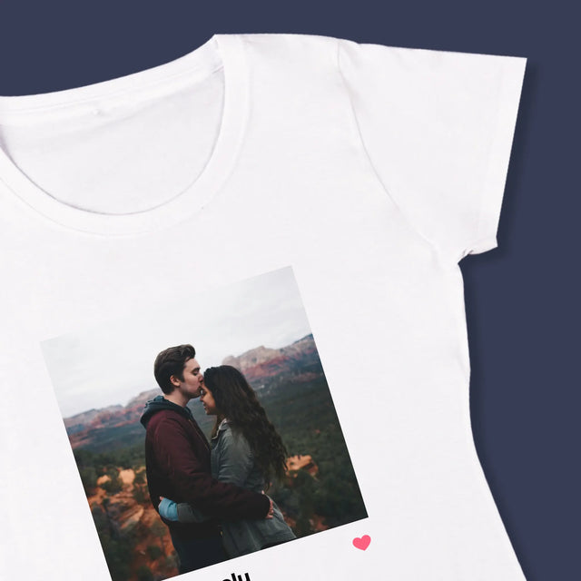 Fotka A Textem: Spotify S Vlastní Fotkou - Damské Tričko