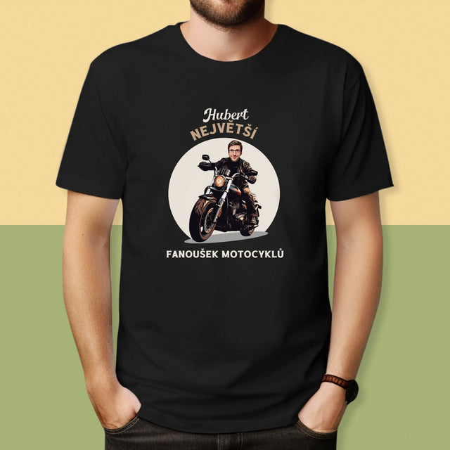 Tvoje Postava: Fanoušek Motocyklů - Pánské Tričko