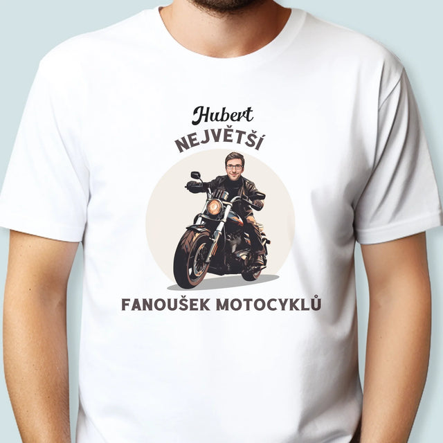 Tvoje Postava: Fanoušek Motocyklů - Pánské Tričko