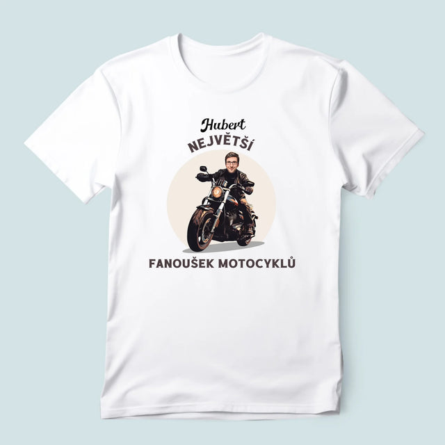 Tvoje Postava: Fanoušek Motocyklů - Pánské Tričko