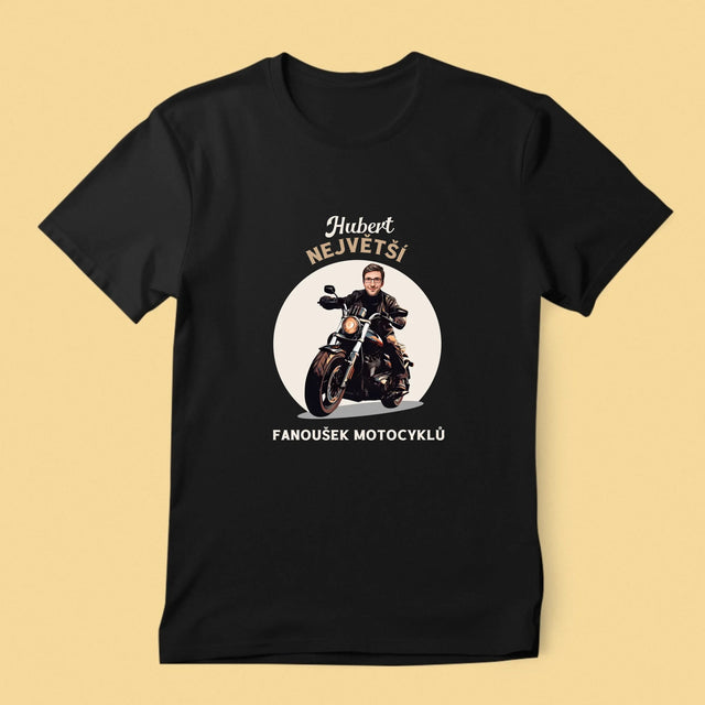 Tvoje Postava: Fanoušek Motocyklů - Pánské Tričko
