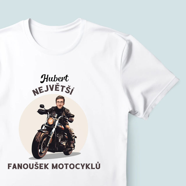 Tvoje Postava: Fanoušek Motocyklů - Pánské Tričko