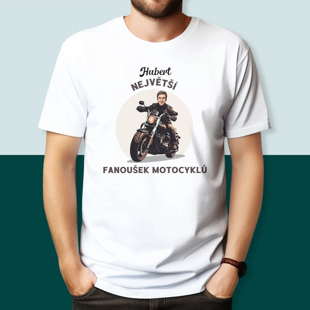 Tvoje Postava: Fanoušek Motocyklů - Pánské Tričko