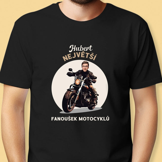 Tvoje Postava: Fanoušek Motocyklů - Pánské Tričko