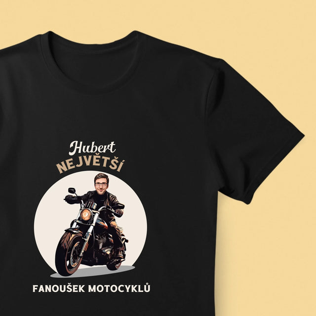 Tvoje Postava: Fanoušek Motocyklů - Pánské Tričko