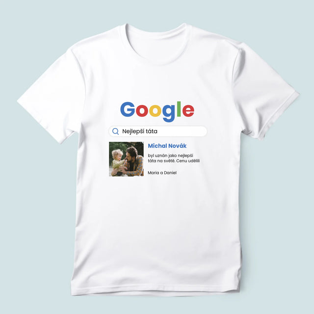 Fotka A Textem: Nejlepší Táta Google Výsledek - Pánské Tričko