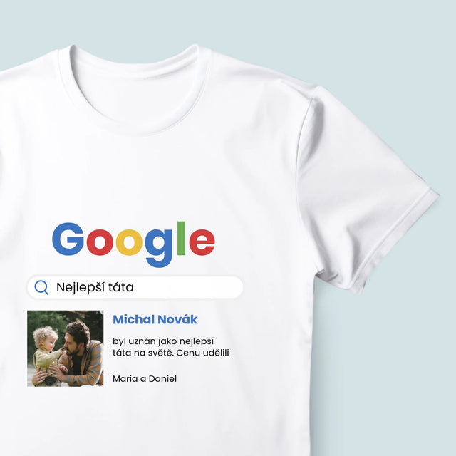 Fotka A Textem: Nejlepší Táta Google Výsledek - Pánské Tričko