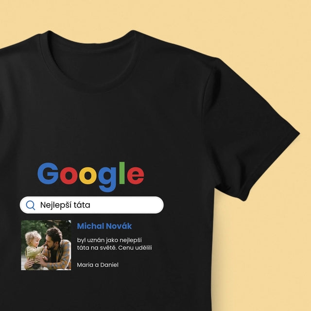 Fotka A Textem: Nejlepší Táta Google Výsledek - Pánské Tričko