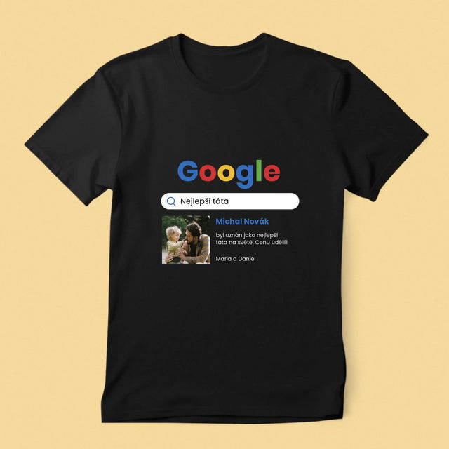 Fotka A Textem: Nejlepší Táta Google Výsledek - Pánské Tričko