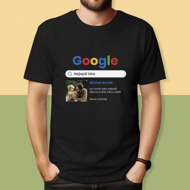 Fotka A Textem: Nejlepší Táta Google Výsledek - Pánské Tričko