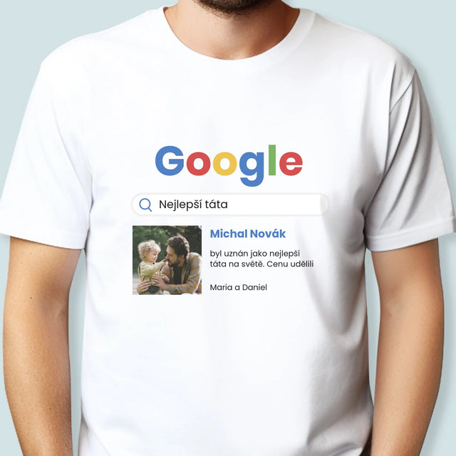 Fotka A Textem: Nejlepší Táta Google Výsledek - Pánské Tričko