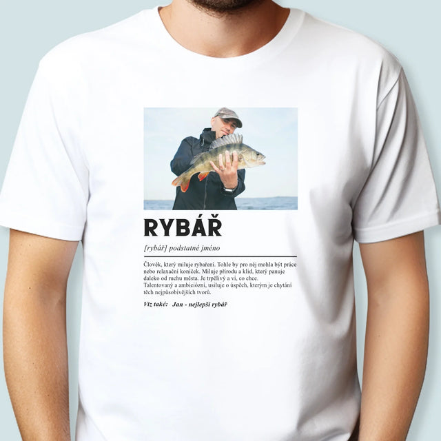 Fotka A Textem: Rybář Definice - Pánské Tričko