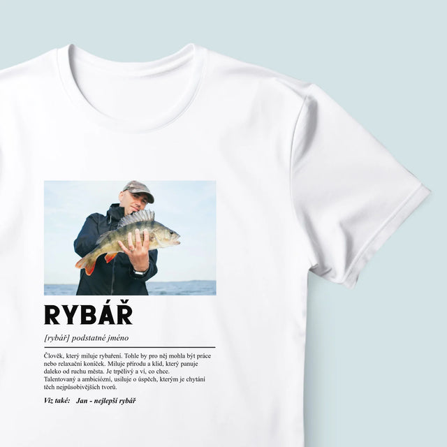 Fotka A Textem: Rybář Definice - Pánské Tričko