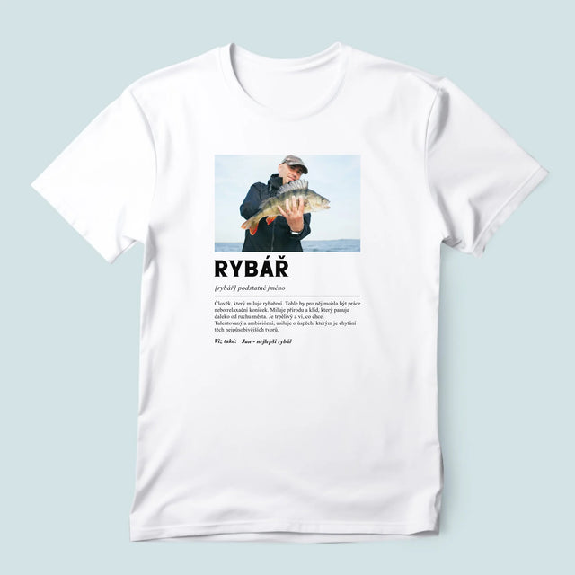 Fotka A Textem: Rybář Definice - Pánské Tričko