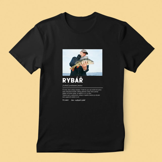 Fotka A Textem: Rybář Definice - Pánské Tričko