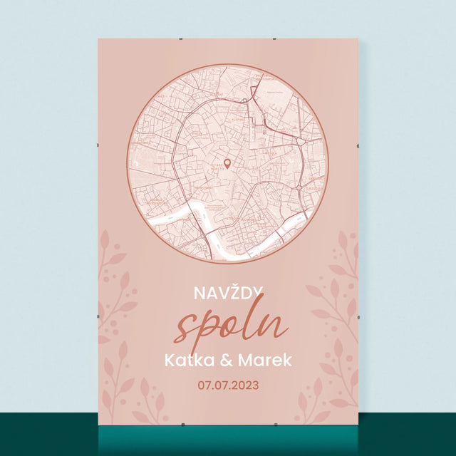 Mapa Města: Navždy Spolu - Mapa Města - Plakát