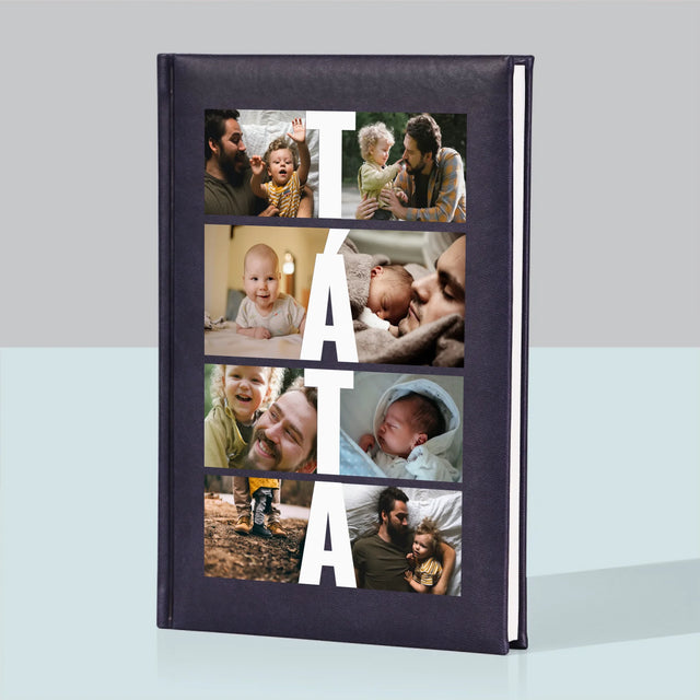 Fotokoláž: Nápis Táta - Zápisník