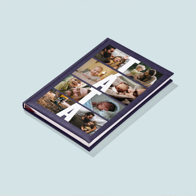 Fotokoláž: Nápis Táta - Zápisník