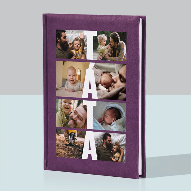 Fotokoláž: Nápis Táta - Zápisník