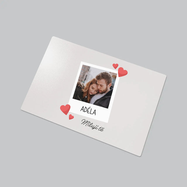 Fotka A Textem: Miluji Tě Fotka - Podložka Na Psací Stůl