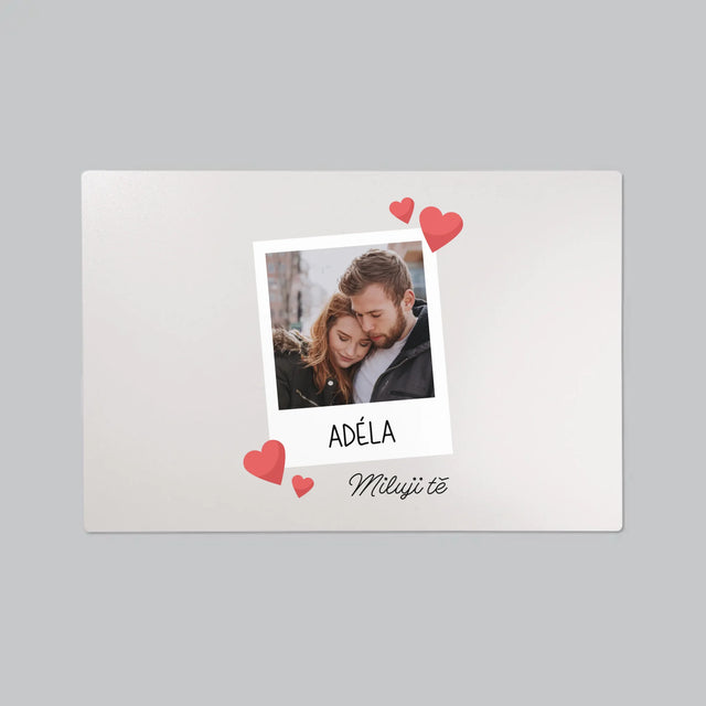 Fotka A Textem: Miluji Tě Fotka - Podložka Na Psací Stůl