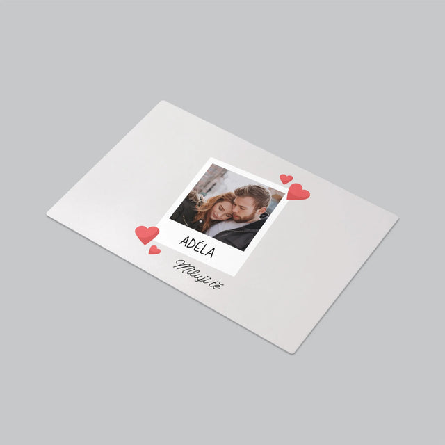 Fotka A Textem: Miluji Tě Fotka - Podložka Na Psací Stůl