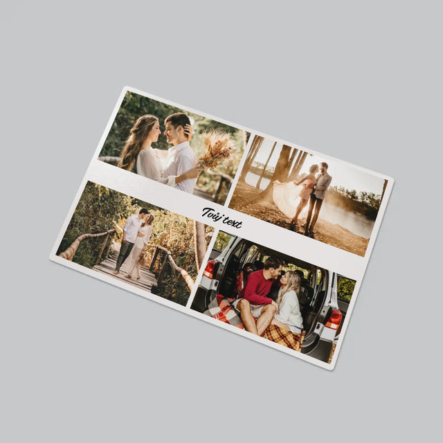 Fotokoláž: 4 Fotky A Nápis - Podložka Na Psací Stůl