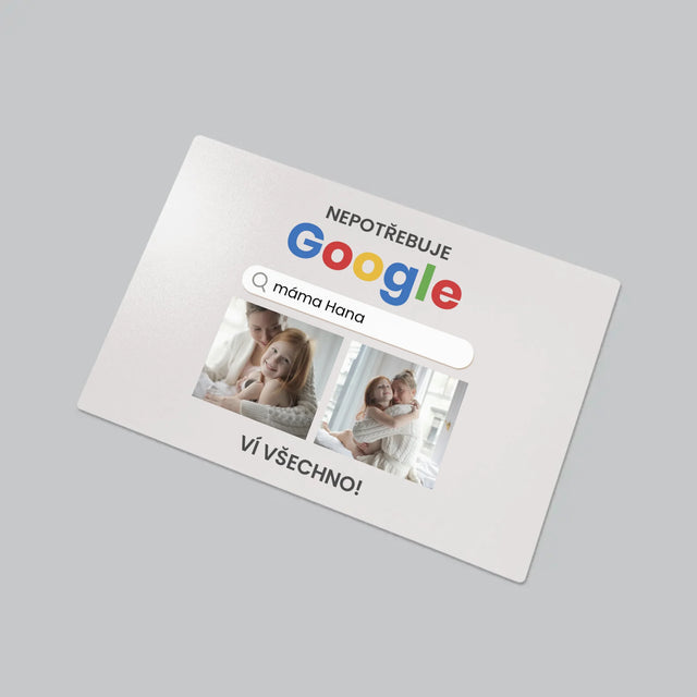 Fotokoláž: Nepotřebuji Google - Podložka Na Psací Stůl