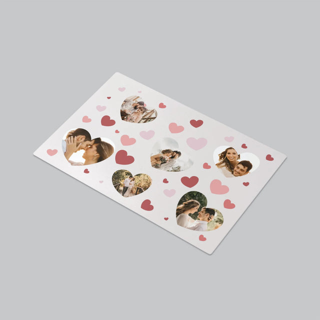 Fotokoláž: Srdce Fotka - Podložka Na Psací Stůl