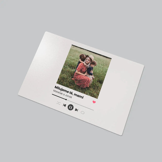 Fotka A Textem: Milujeme Tě, Mami - Podložka Na Psací Stůl