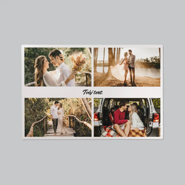 Fotokoláž: 4 Fotky A Nápis - Podložka Na Psací Stůl