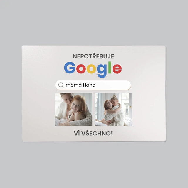 Fotokoláž: Nepotřebuji Google - Podložka Na Psací Stůl