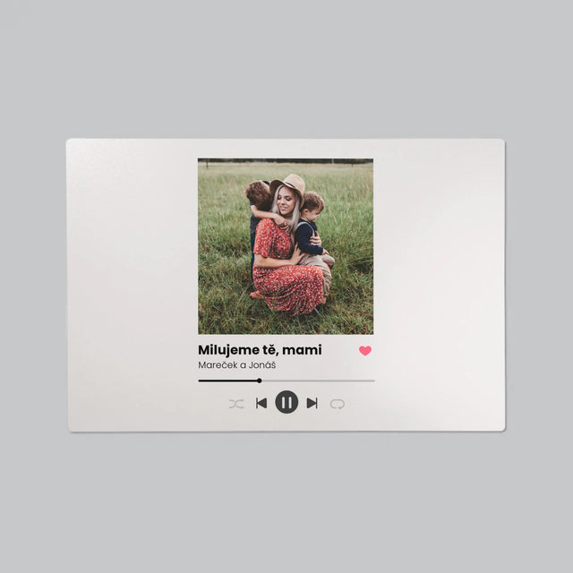 Fotka A Textem: Milujeme Tě, Mami - Podložka Na Psací Stůl