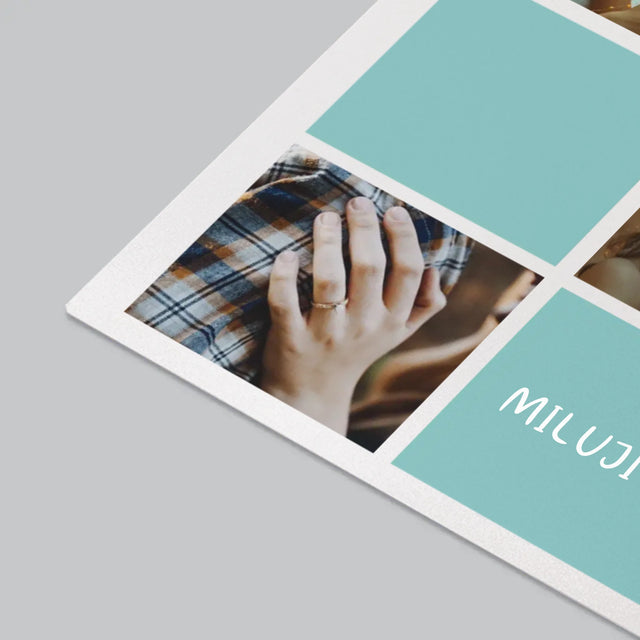 Fotokoláž: Miluji Tě Iniciály - Podložka Na Psací Stůl