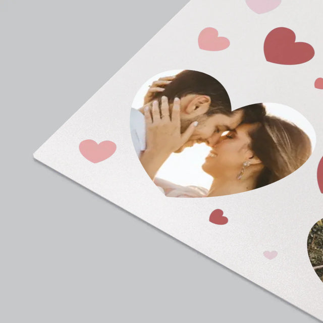 Fotokoláž: Srdce Fotka - Podložka Na Psací Stůl