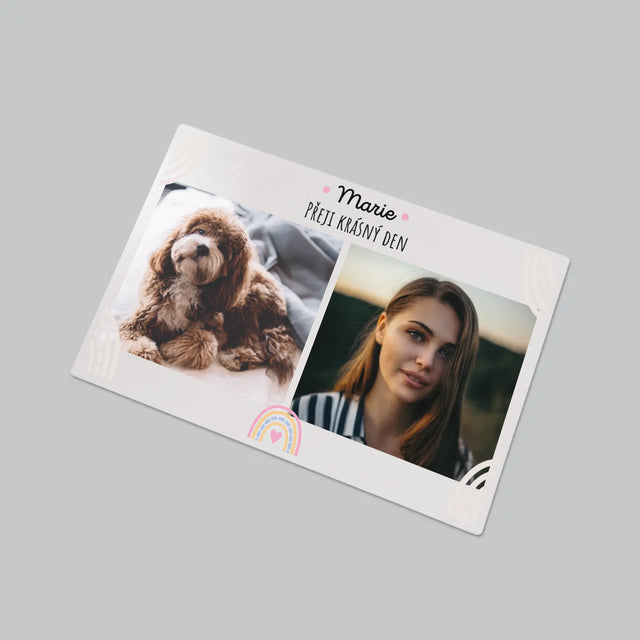 Fotokoláž: Přeji Krásný Den - Podložka Na Psací Stůl