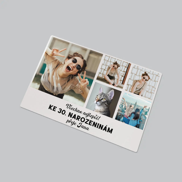 Fotokoláž: Narozeniny - Podložka Na Psací Stůl