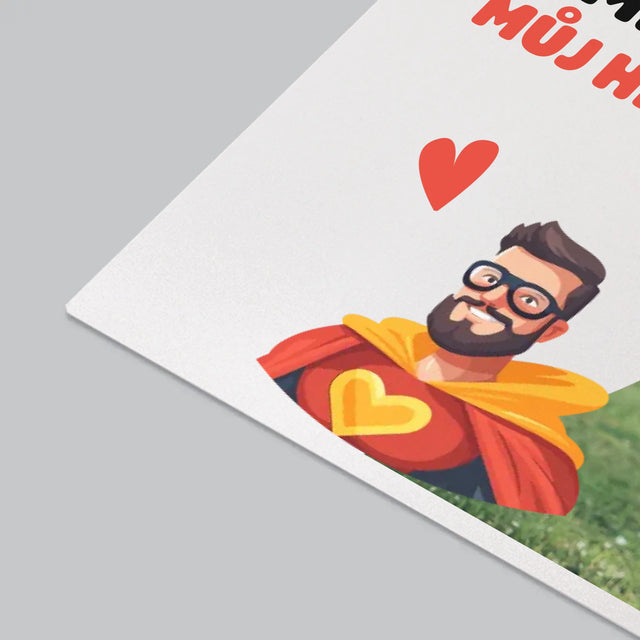 Fotka A Textem: Táta - Můj Hrdina - Podložka Na Psací Stůl