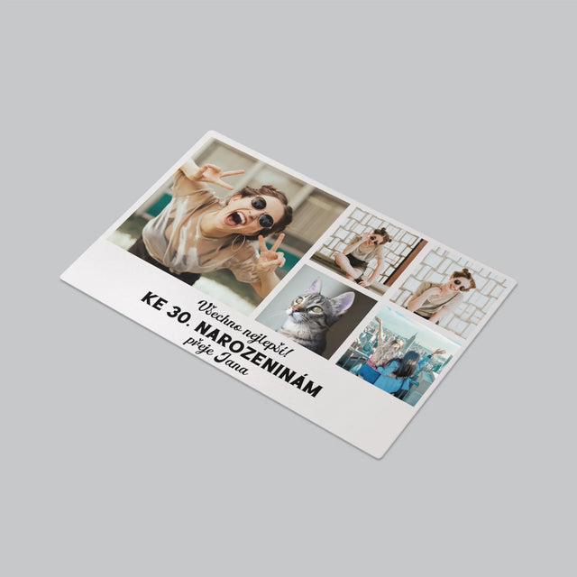 Fotokoláž: Narozeniny - Podložka Na Psací Stůl