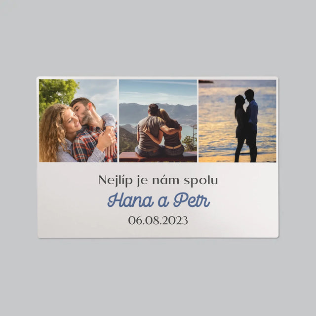 Fotokoláž: Nejlíp Je Nám Spolu - Podložka Na Psací Stůl