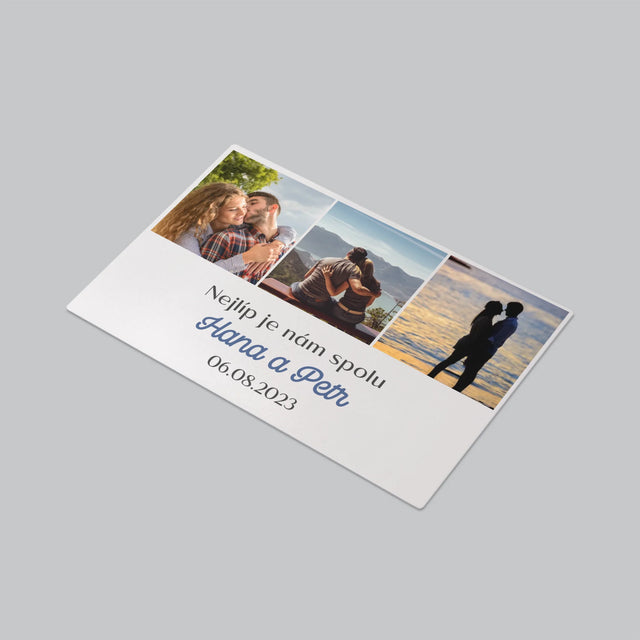 Fotokoláž: Nejlíp Je Nám Spolu - Podložka Na Psací Stůl