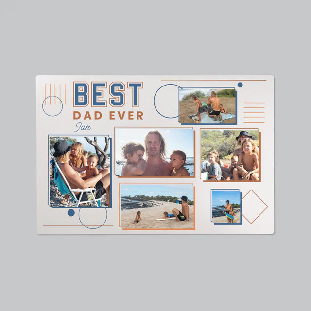 Fotokoláž: Best Dad Ever - Podložka Na Psací Stůl