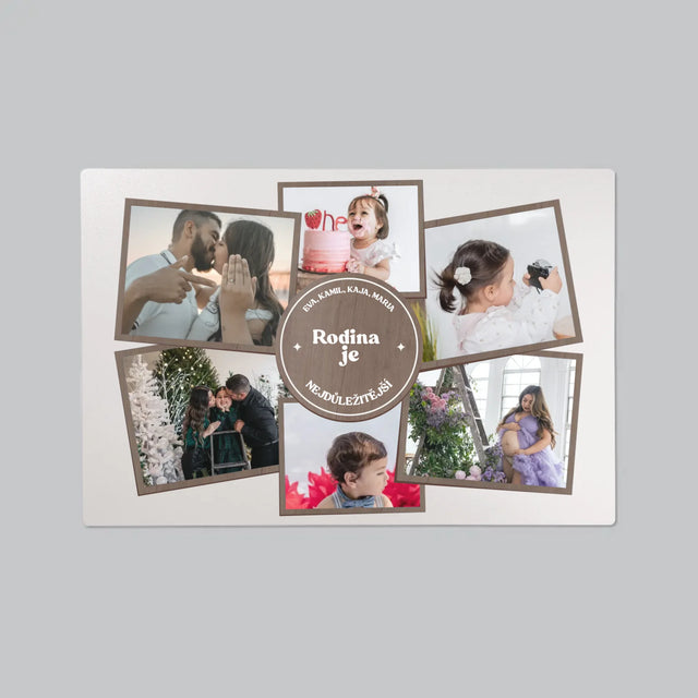 Fotokoláž: Rodina Je Nejdůležitější - Podložka Na Psací Stůl