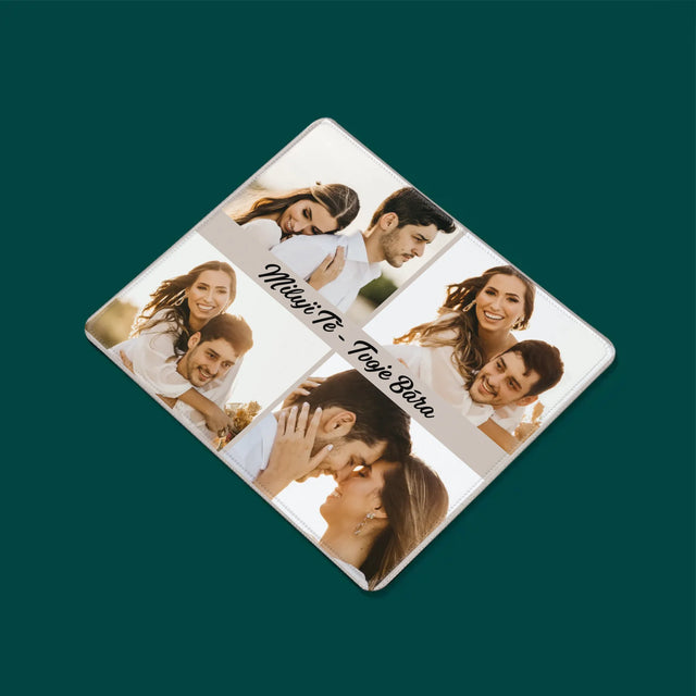 Fotokoláž: 4 Fotky A Nápis - Podložka Pod Myš