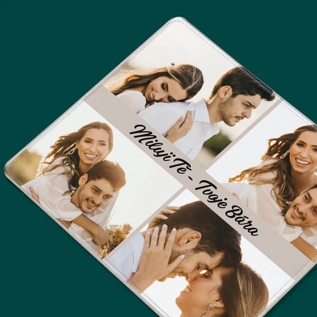 Fotokoláž: 4 Fotky A Nápis - Podložka Pod Myš