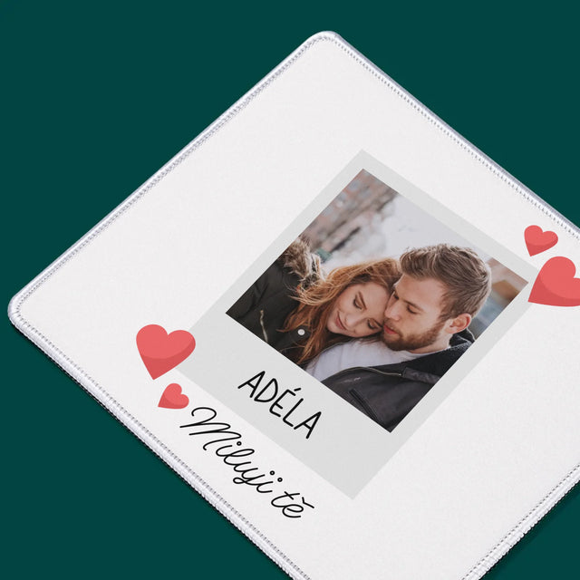 Fotka A Textem: Miluji Tě Fotka - Podložka Pod Myš