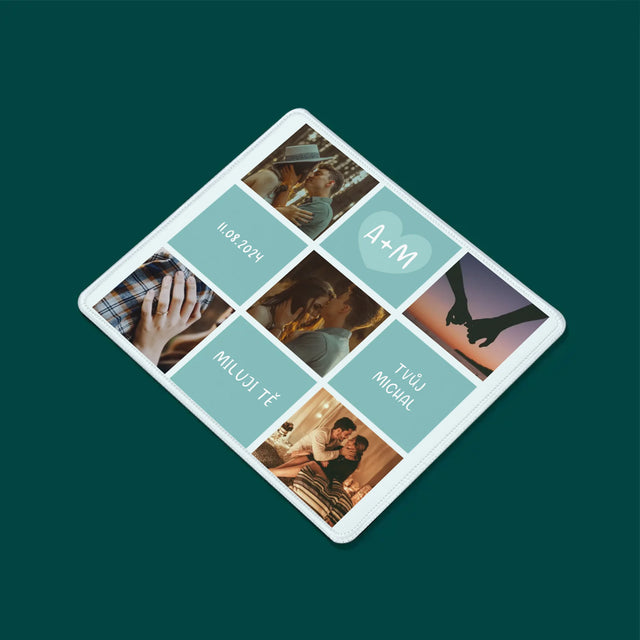 Fotokoláž: Miluji Tě Iniciály - Podložka Pod Myš