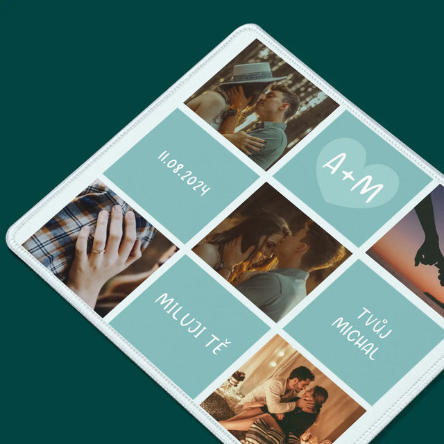 Fotokoláž: Miluji Tě Iniciály - Podložka Pod Myš