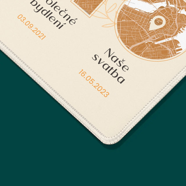 Mapa Města: Příběh Naší Lásky - Mapa Města - Podložka Pod Myš