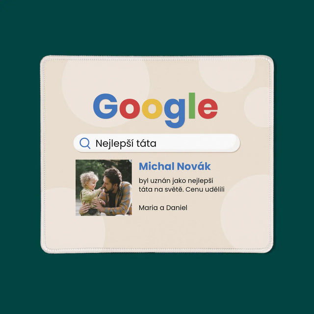 Fotka A Textem: Nejlepší Táta Google Výsledek - Podložka Pod Myš